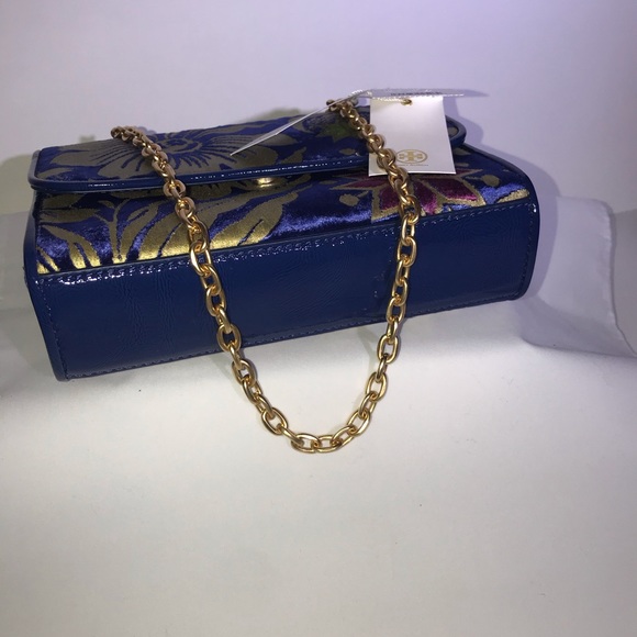 NWT💥Tory Burch Floral Velvet Shoulder Bag💥 - Picture 5 of 13